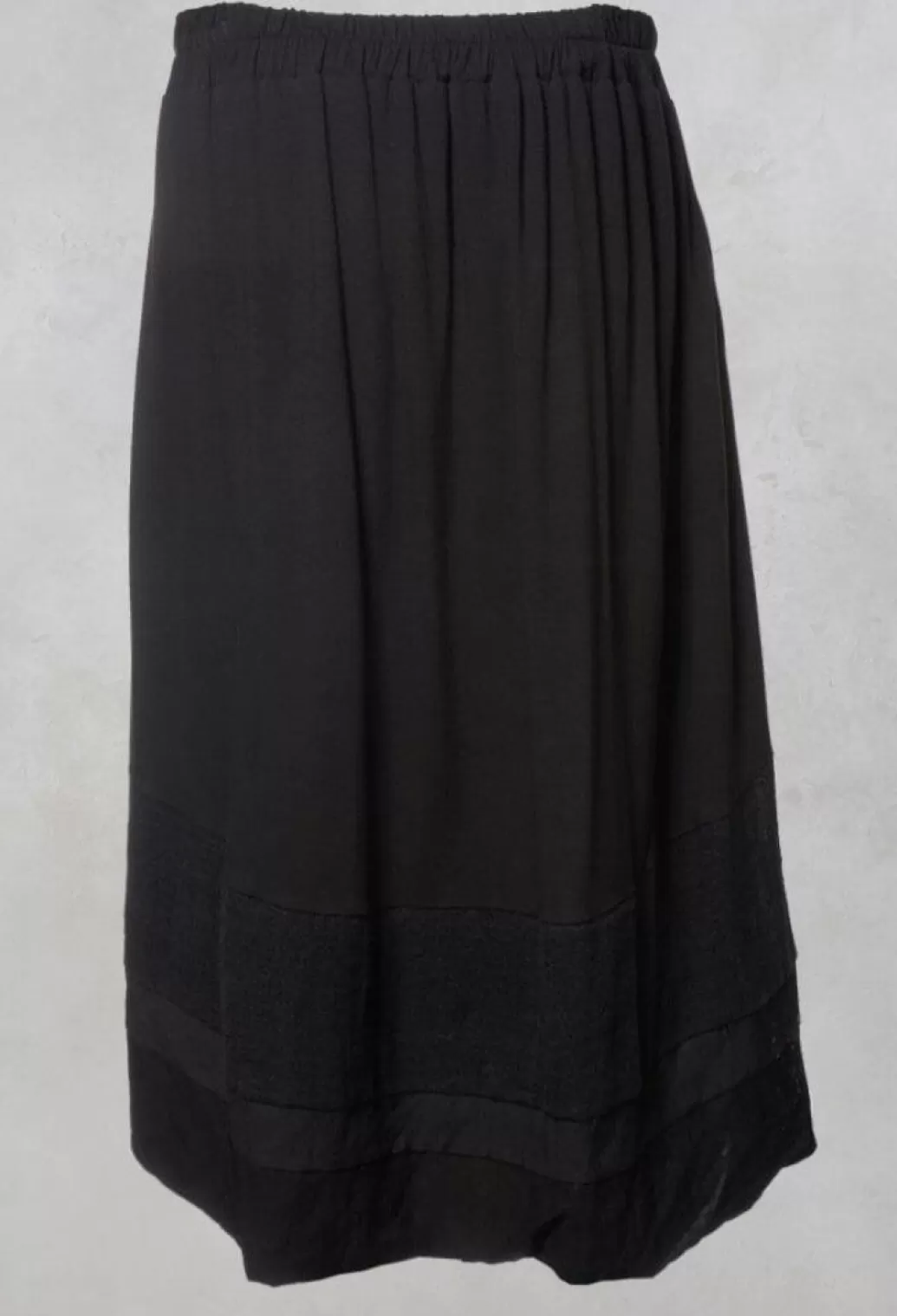 Skirts^Nuovo Borgo Long Skirt With Asymmetric Hem In Black