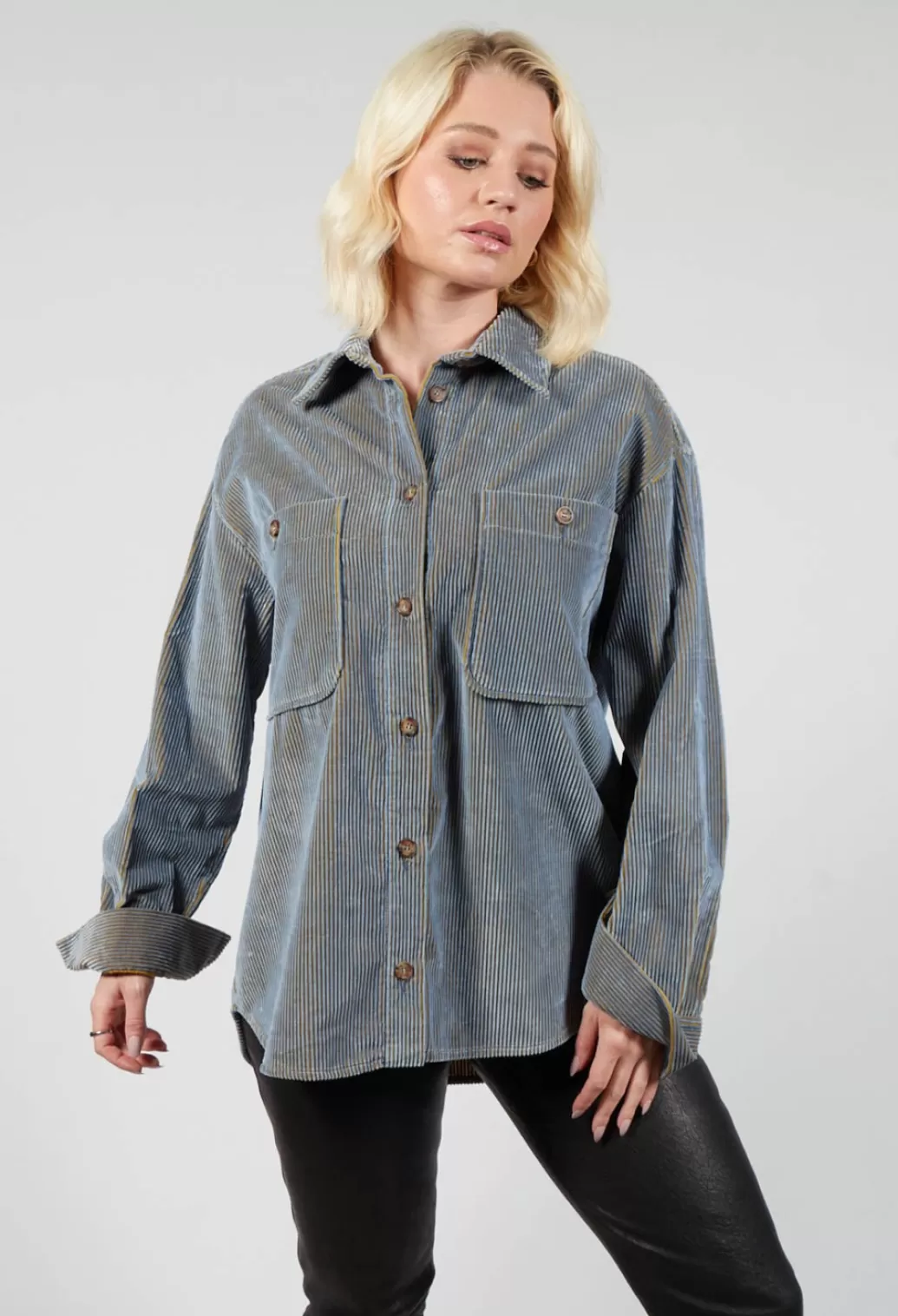 Shirts & Blouses^Beatrice B Long Sleeve Blouse In Corduroy