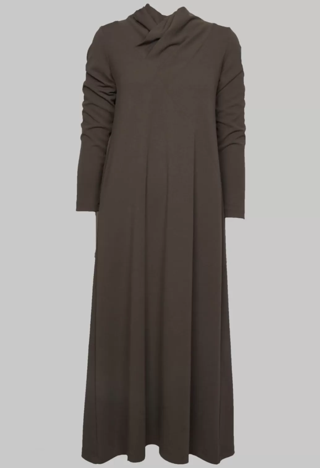 Dresses^Xenia Design Long Sleeve Dress With Asymmetric Seam Detail In Grey