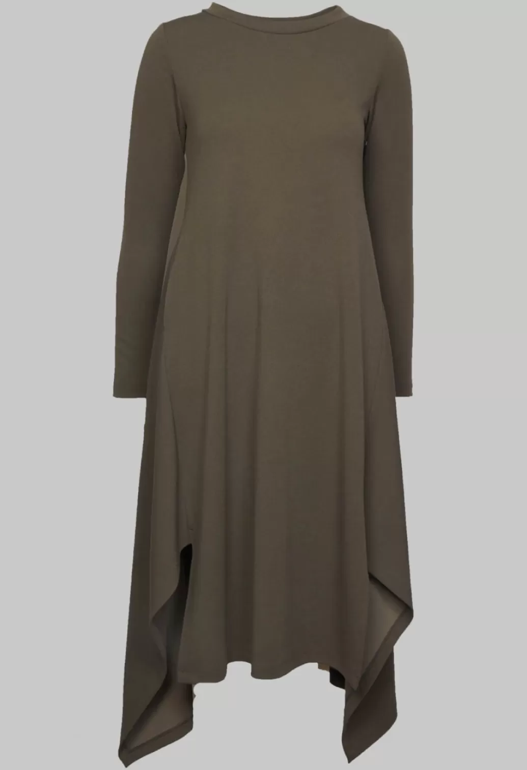 Dresses^Xenia Design Long Sleeve Dress With Front Splits In Grey