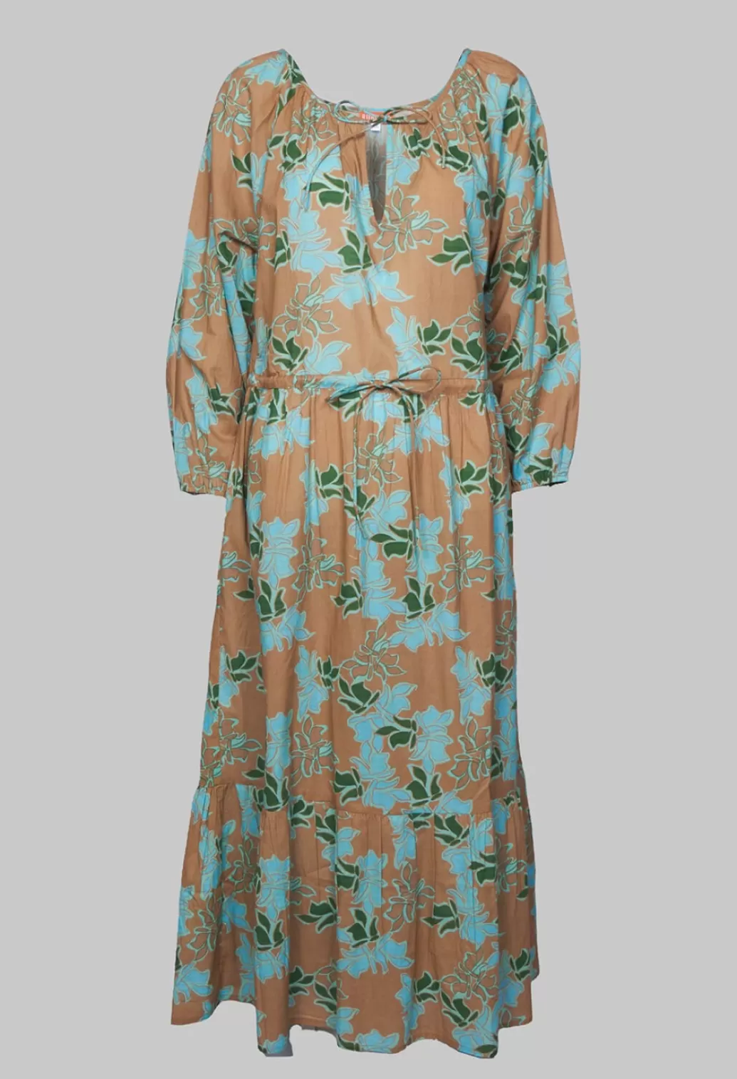 Dresses^Rubicon Long Sleeve Joana Dress With Blue Floral Print