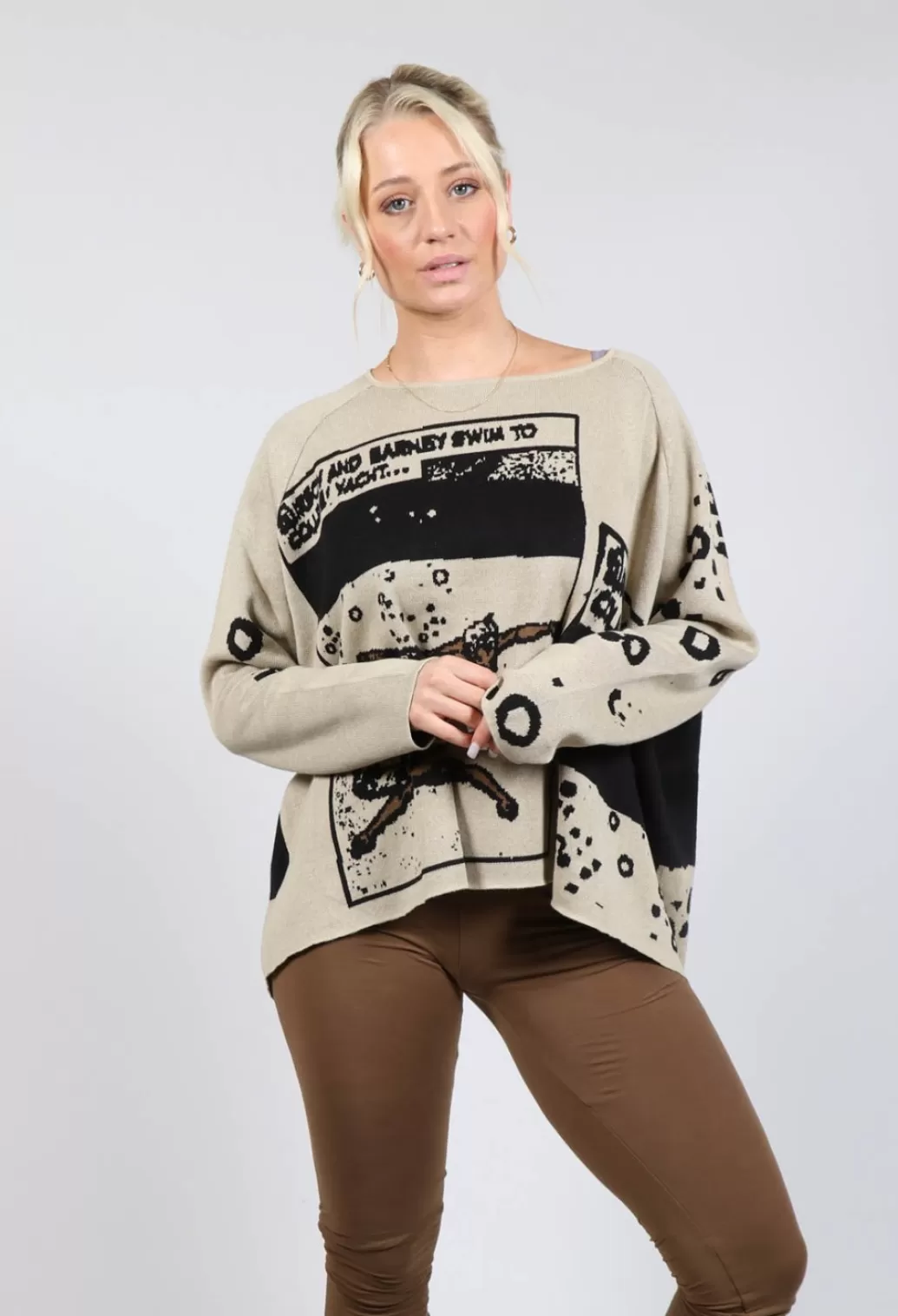 Jumpers^Rundholz Black Label Long Sleeve Jumper In Bronze Jacquard