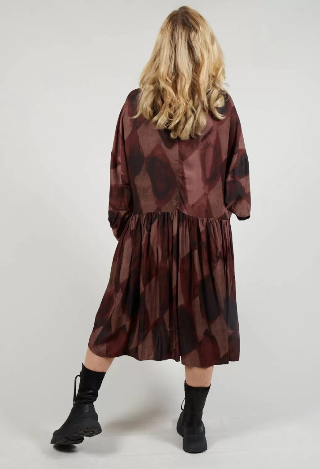 Dresses^Rundholz Mainline Long Sleeve Shirt Dress In Cappuccino Check