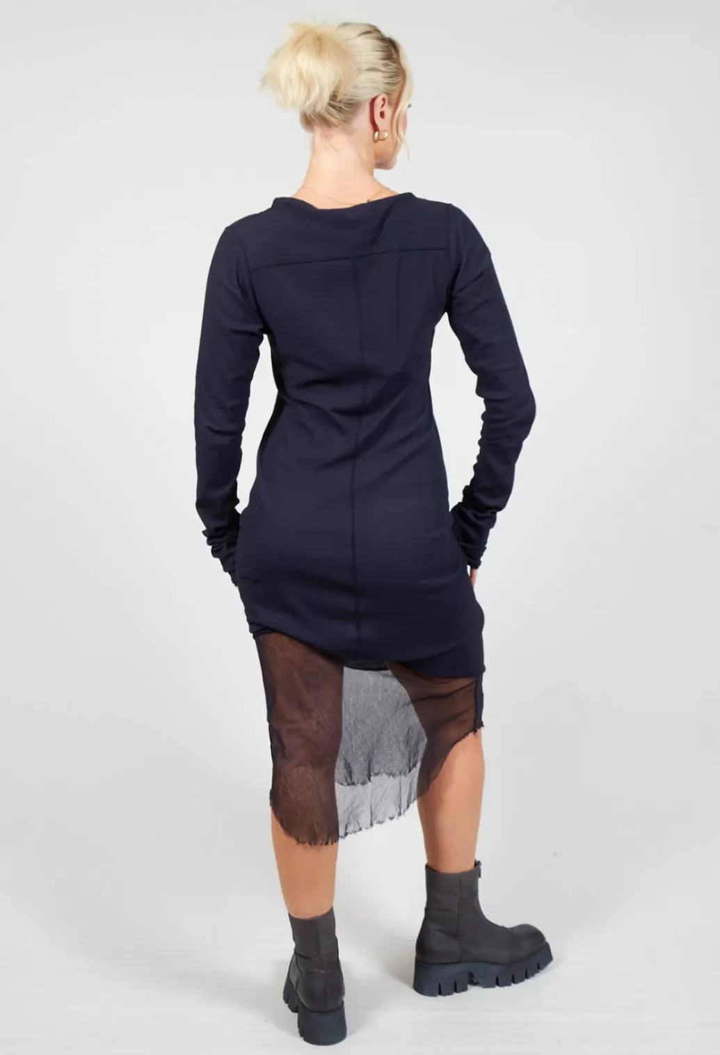 Dresses^Rundholz Dip Long Sleeved Dress With Mesh Lining In Grape Cloud