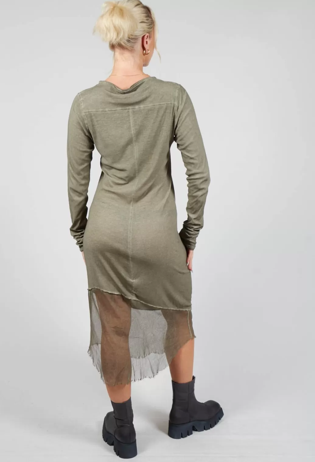 Dresses^Rundholz Dip Long Sleeved Dress With Mesh Lining In Schilf Cloud