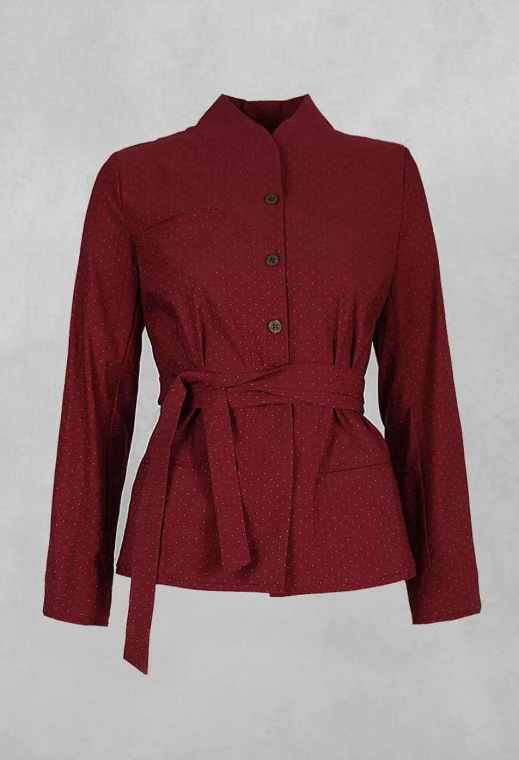 Jackets^Les Filles d'Ailleurs Long Sleeved Polka Dot Jacket In Red