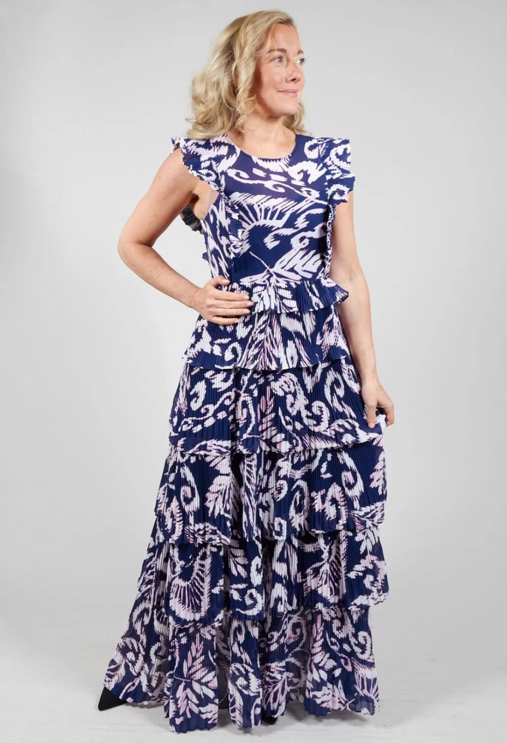 Dresses^Beatrice B Long Tiered Printed Dress