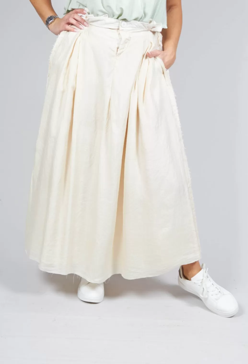 Skirts^Umit Unal Long Washed Silk Skirt In Tea