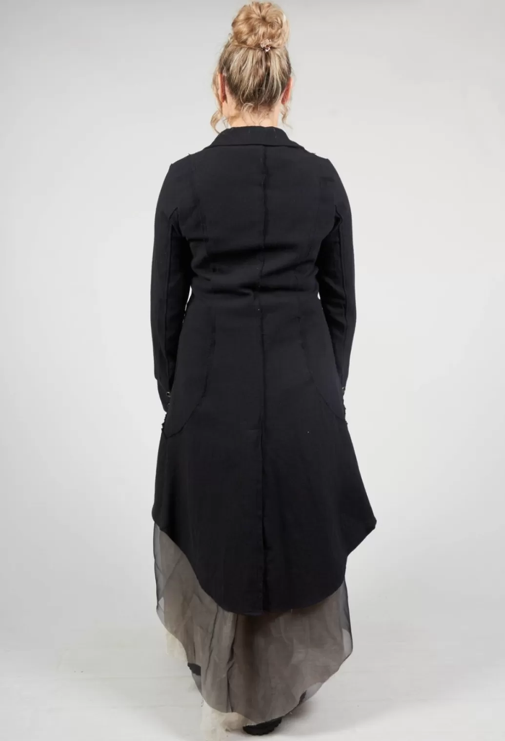 Jackets^Sanctamuerte Longline Layered Jacket In Nero