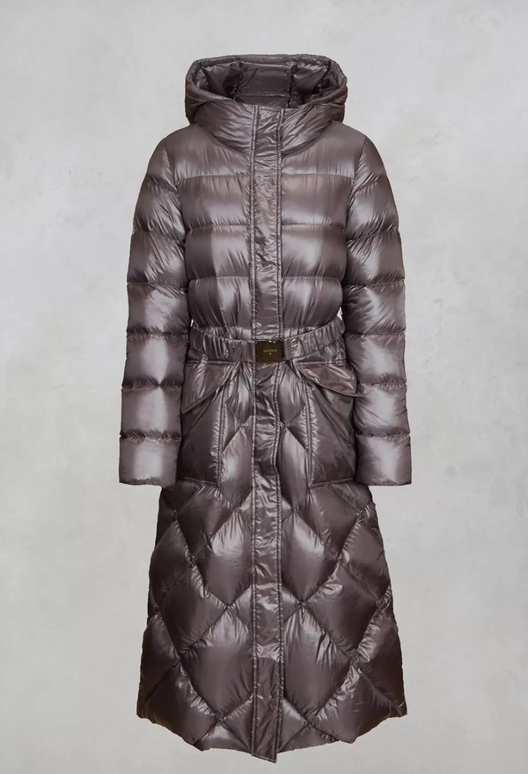 Coats^Beatrice B Longline Puffer Coat In Mud