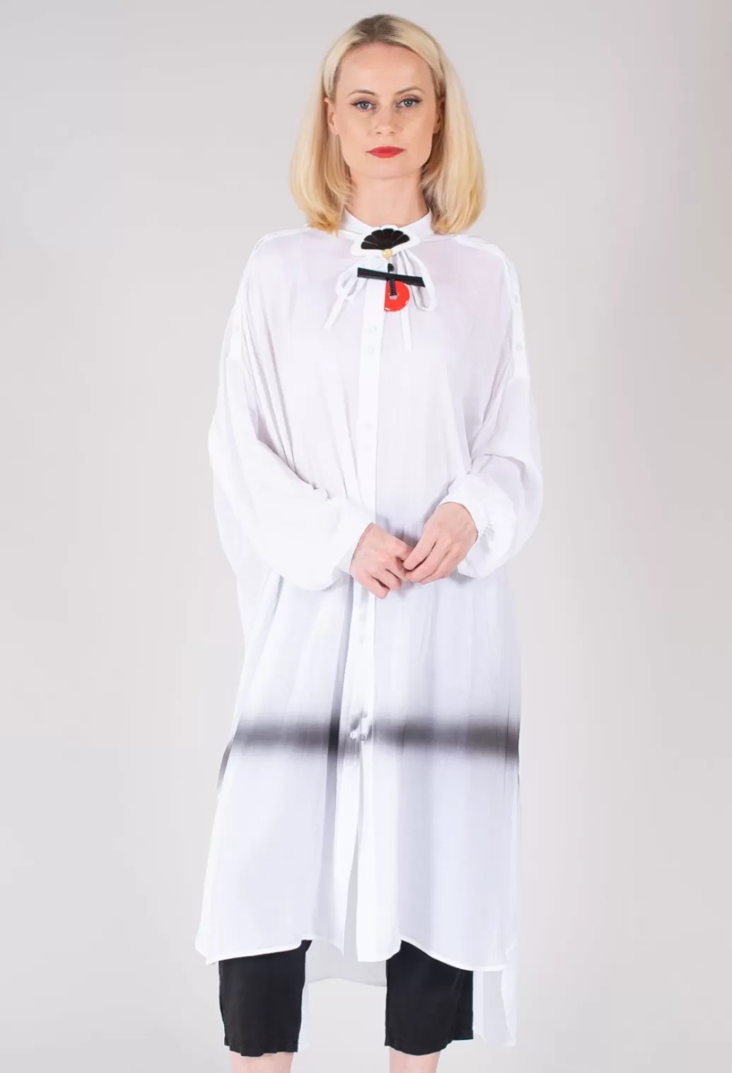 Shirts & Blouses^Isabel Benenato Longline Shirt Dress In White