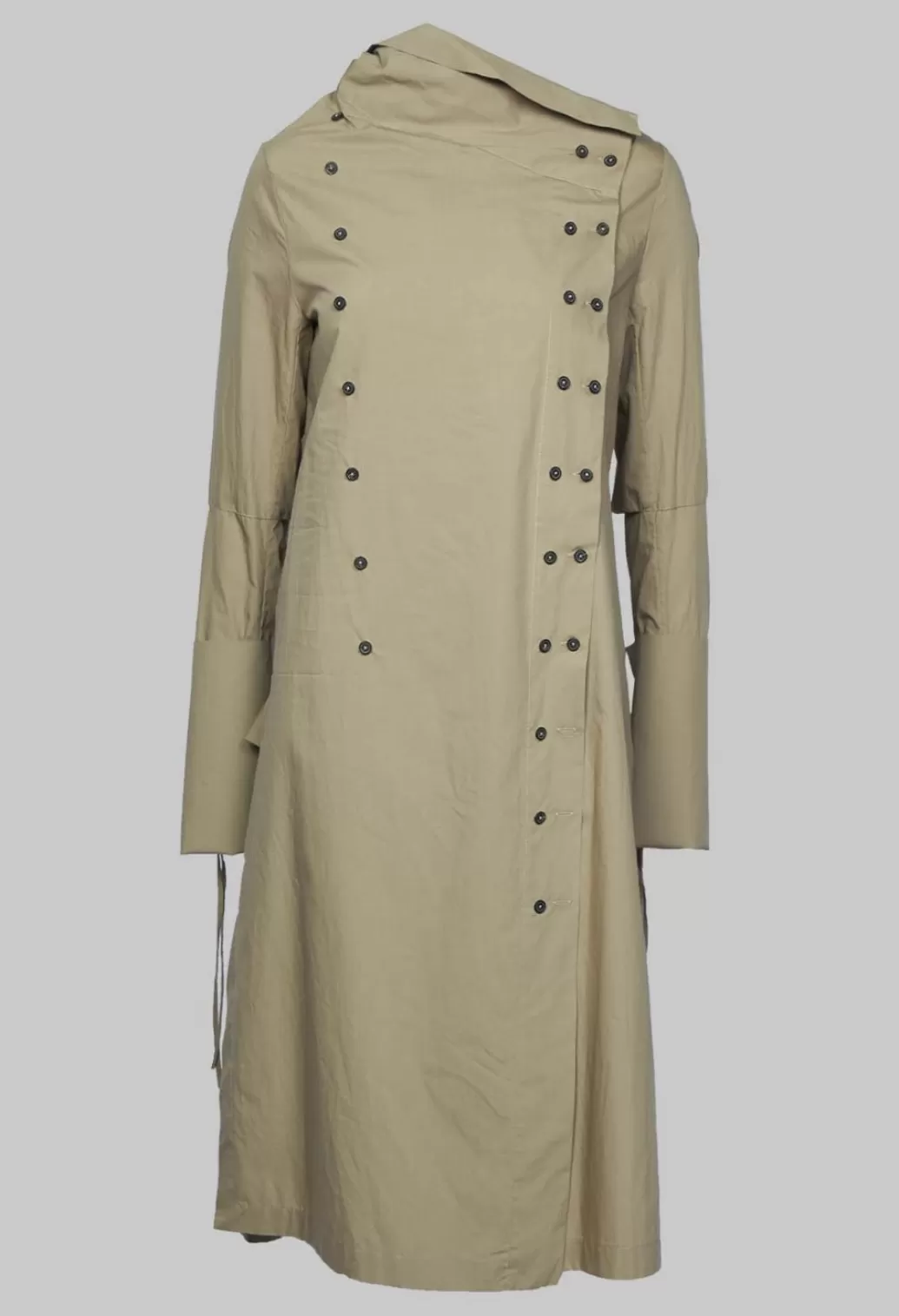 Dresses^Rundholz Mainline Longline Shirt With Asymmetric Buttons In Ocher