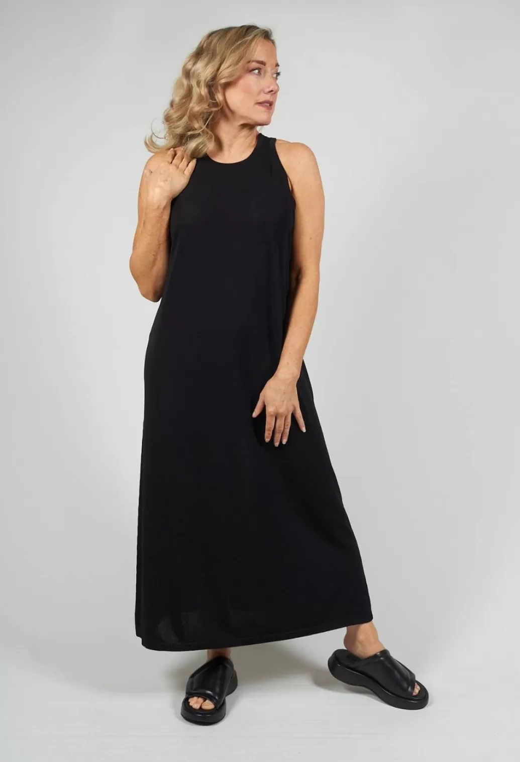 Dresses^Isabel Benenato Longline Sleeveless Dress In Black