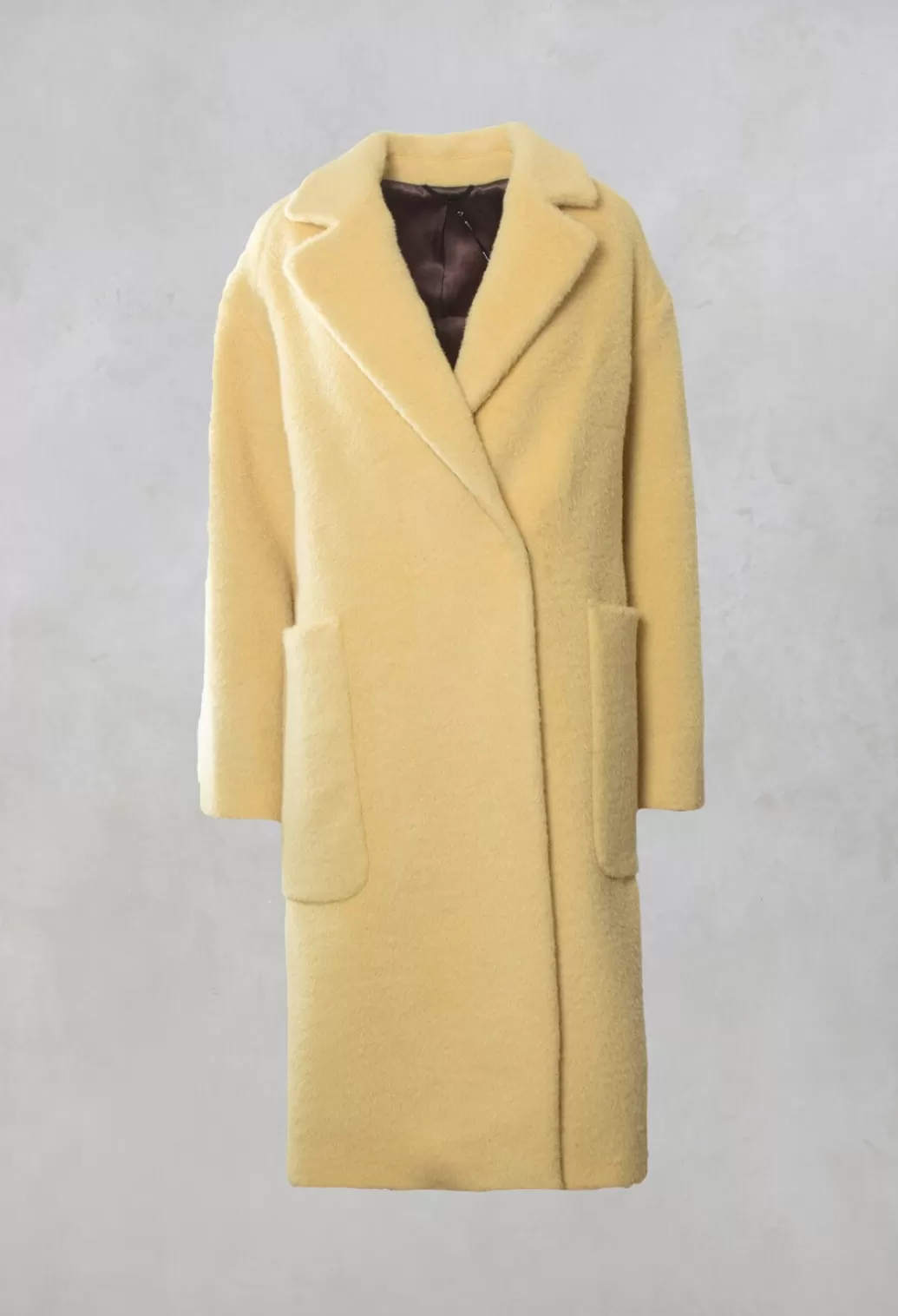 Coats^Beatrice B Longline Wool Coat In Cream Yellow