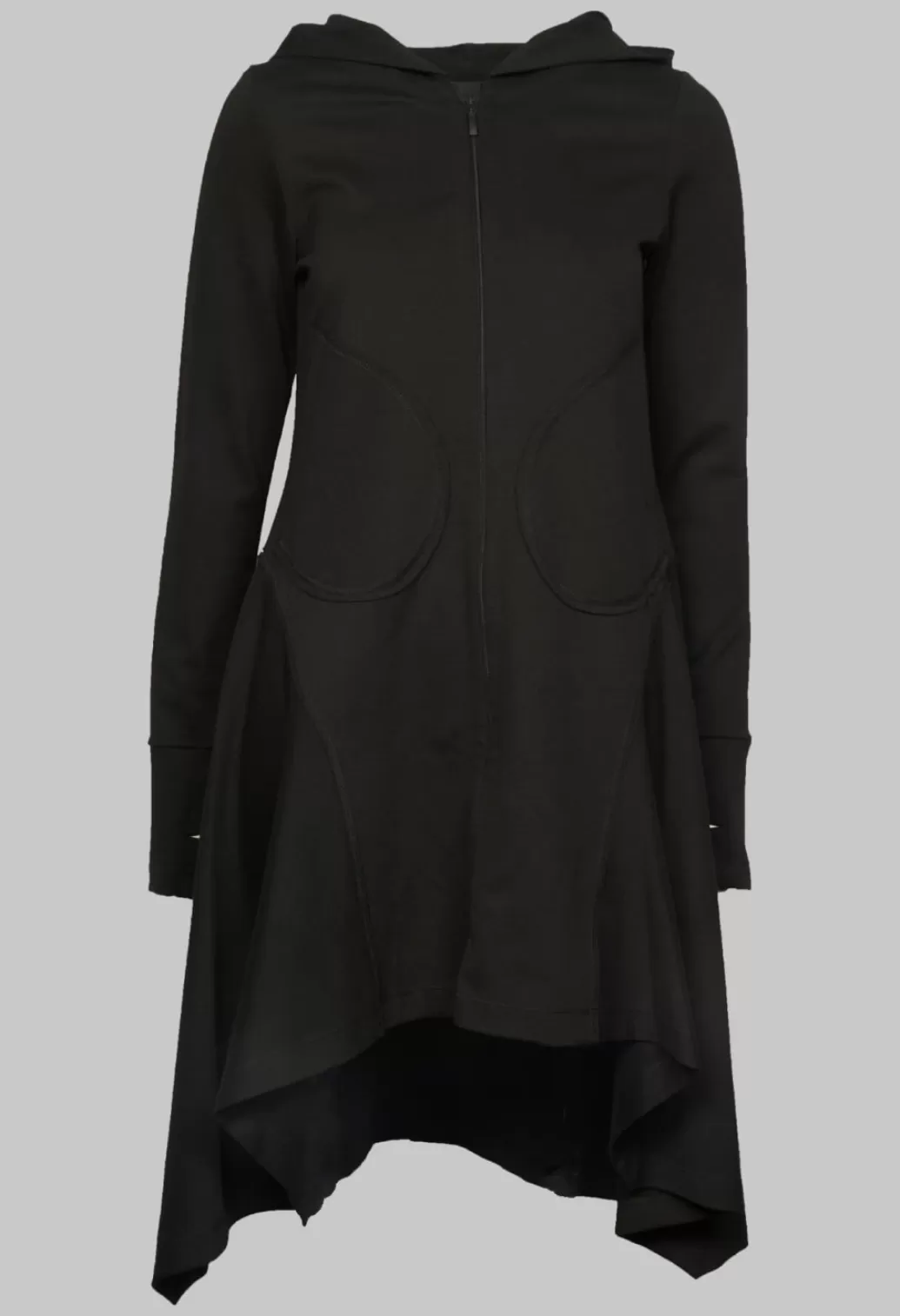 Jackets^Xenia Design Longline Zip Up Jacket In Black