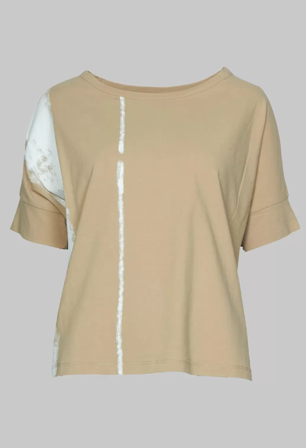 Jumpers^Moyuru Loose Fit Printed Short Sleeved T Shirt In Beige Print