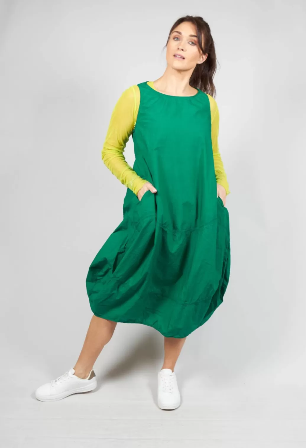 Dresses^Rundholz Dip Loose Fit Sleeveless Cotton Dress In Green