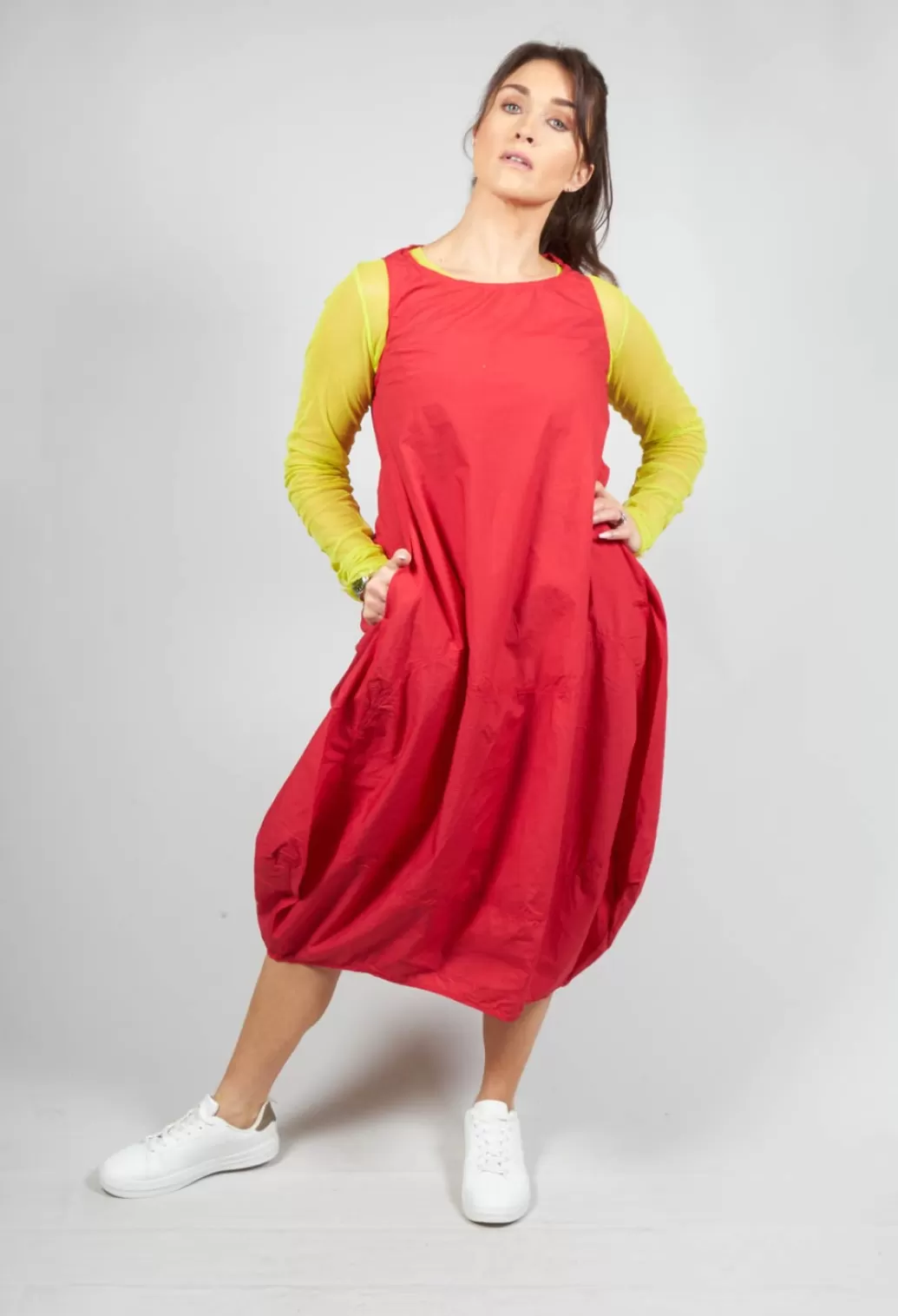 Dresses^Rundholz Dip Loose Fit Sleeveless Cotton Dress In Red