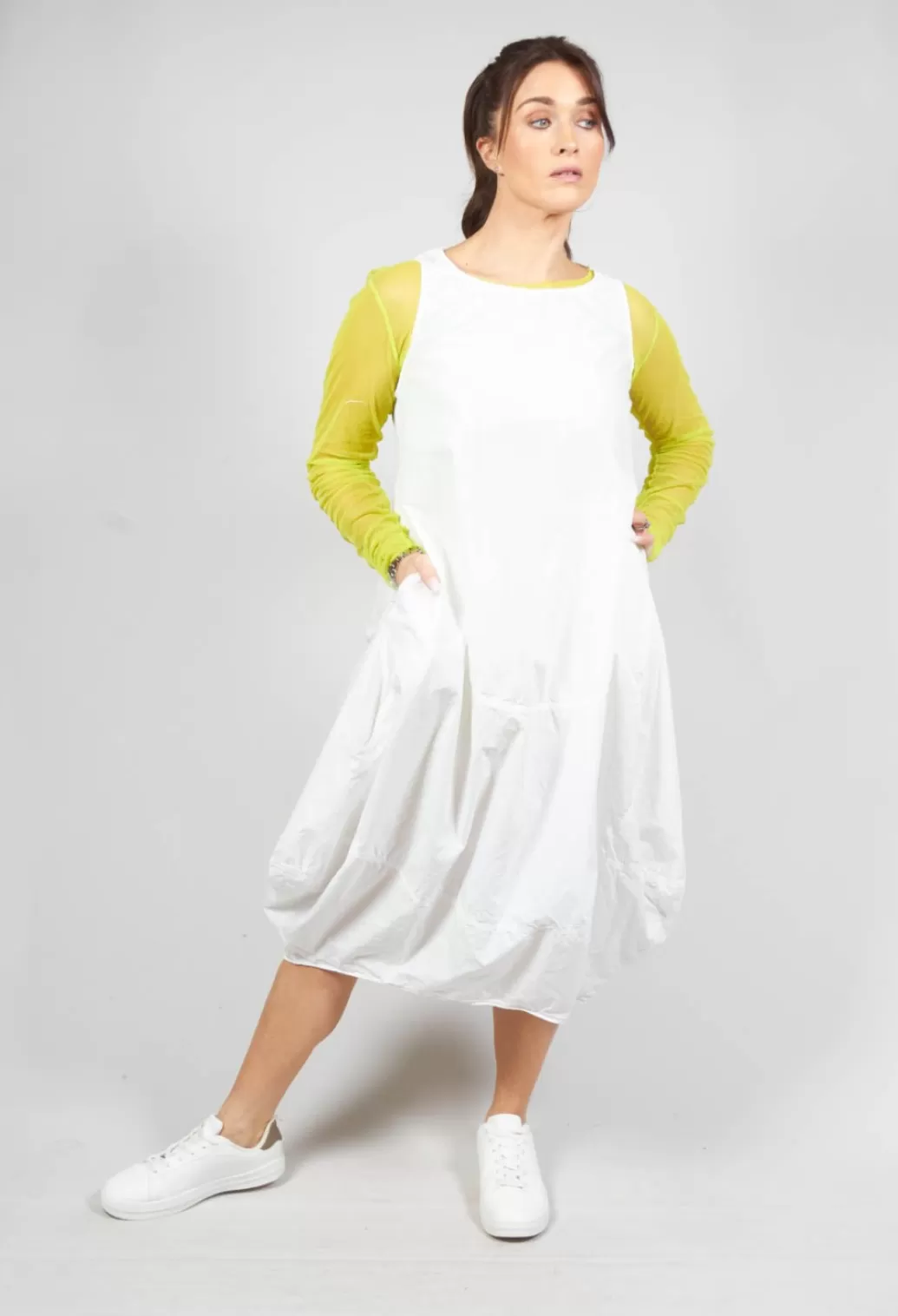 Dresses^Rundholz Dip Loose Fit Sleeveless Cotton Dress In Star White