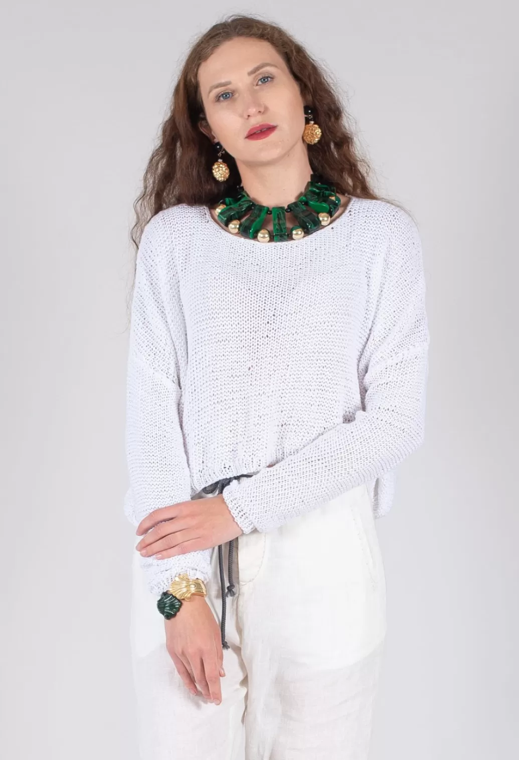 Jumpers^Umit Unal Loose Knit Pullover In Off White