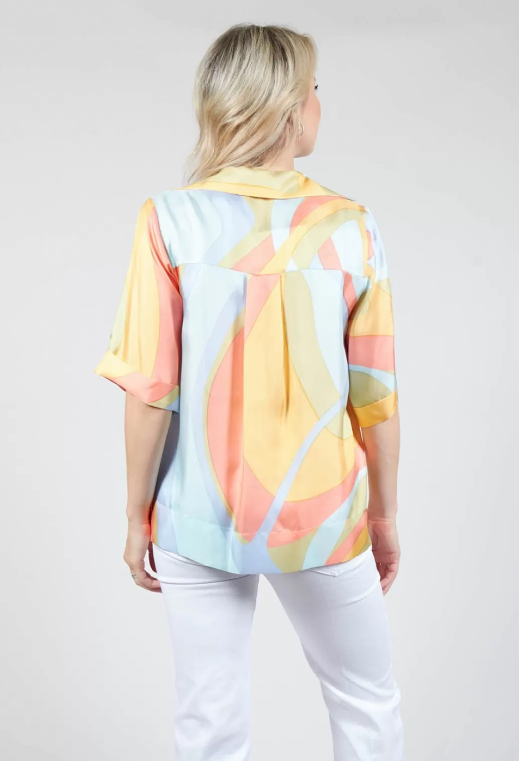 Shirts & Blouses^Beatrice B Loose Silk Blouse In Shades Print