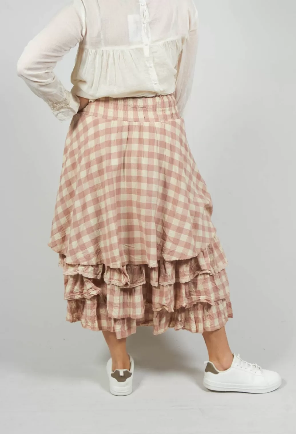 Skirts^Les Ours Madeleine Rustic Skirt In Carreaux Rose