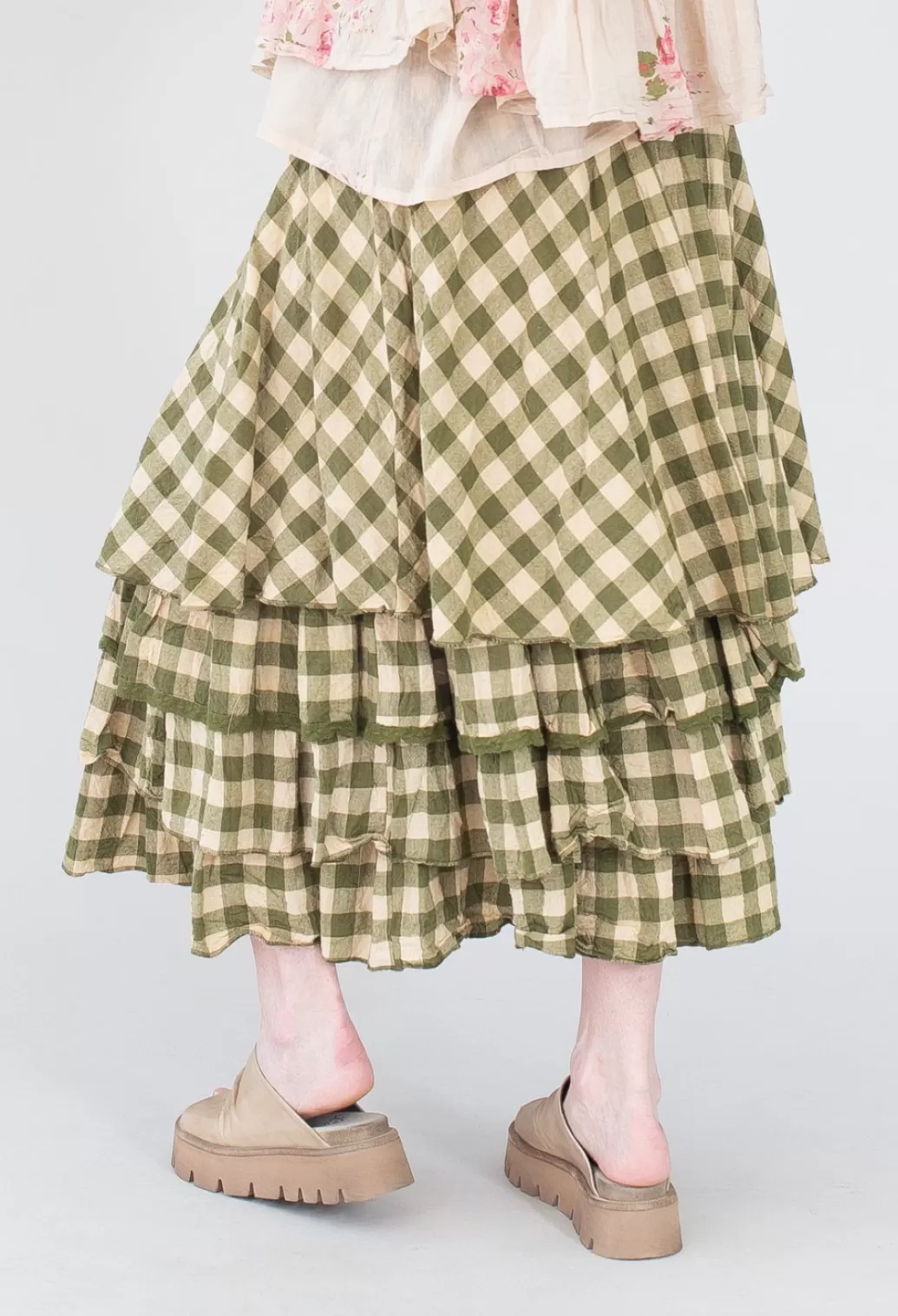 Skirts^Les Ours Madeleine Rustic Skirt In Carreaux Vert