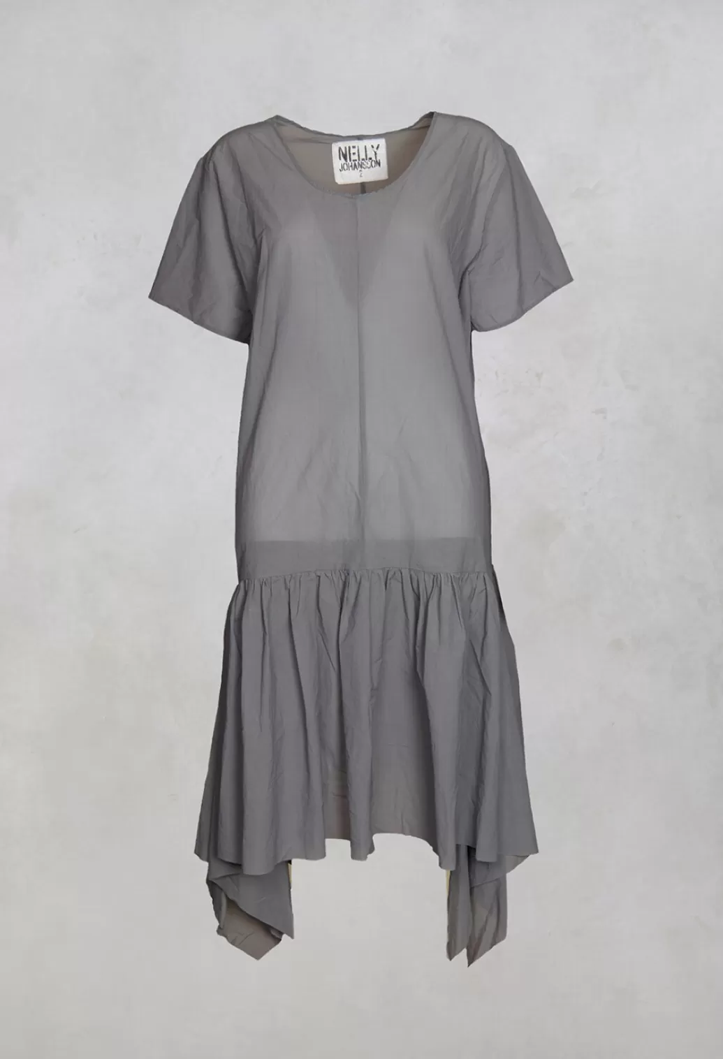 Dresses^NELLY JOHANSSON Mannon T Shirt Dress With Frill Skirt In Grey