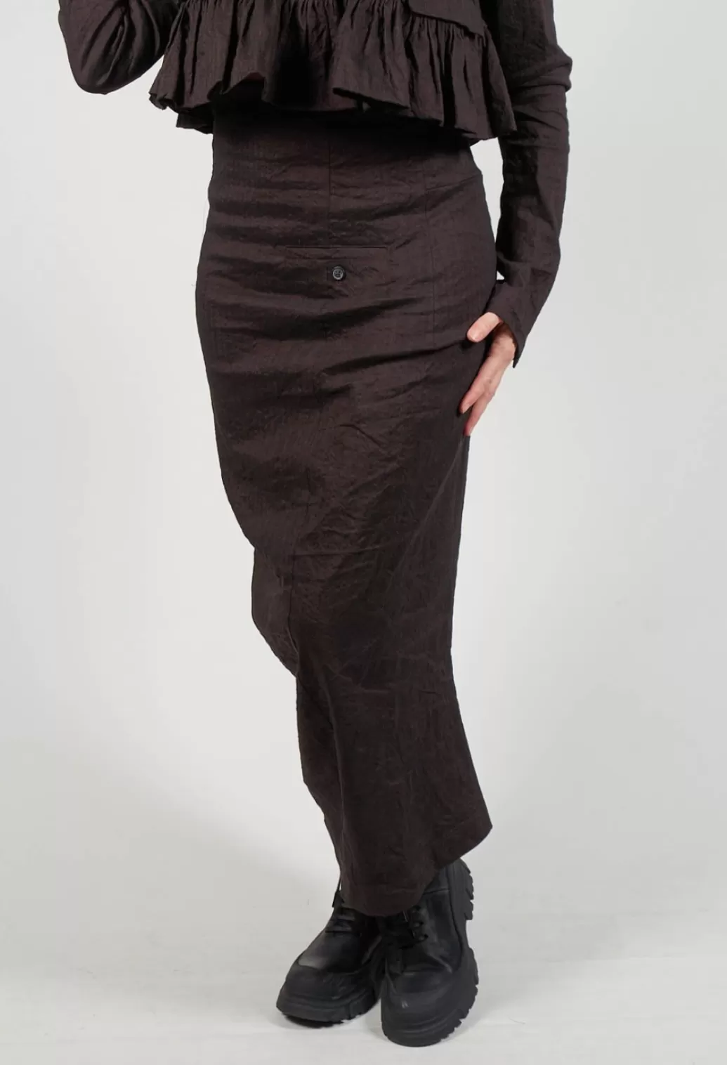 Skirts^Rundholz Mainline Maxi Pencil Skirt In Espresso Stripe