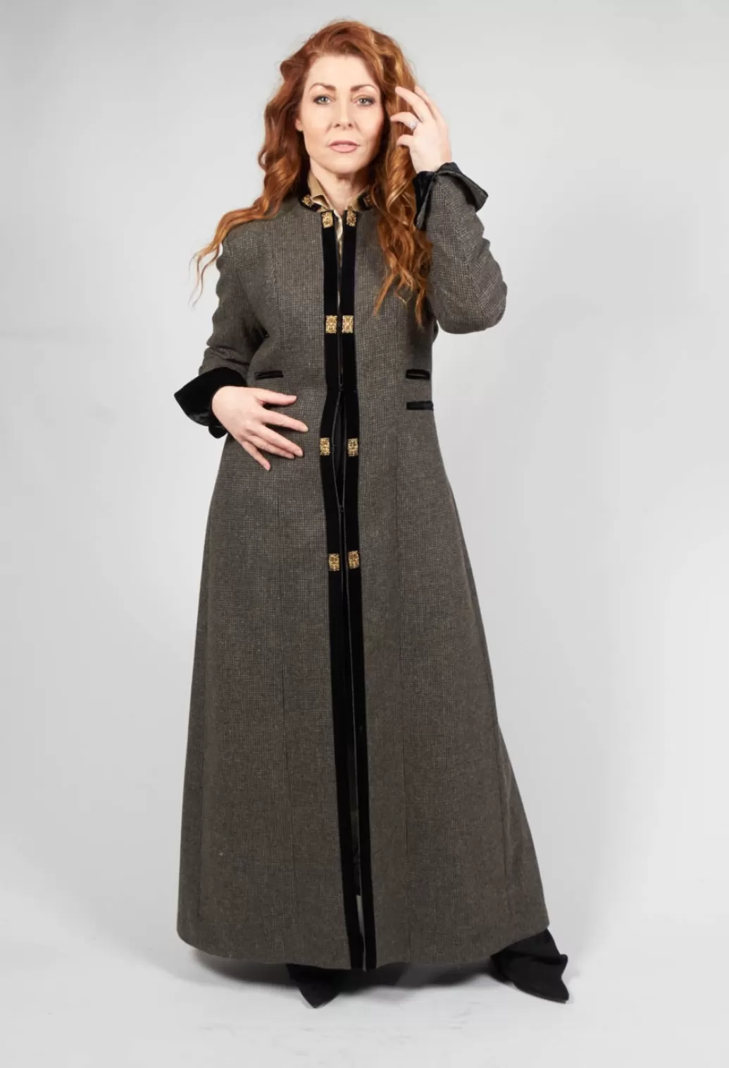 Coats^T.ba Medallion Coat In Tweed