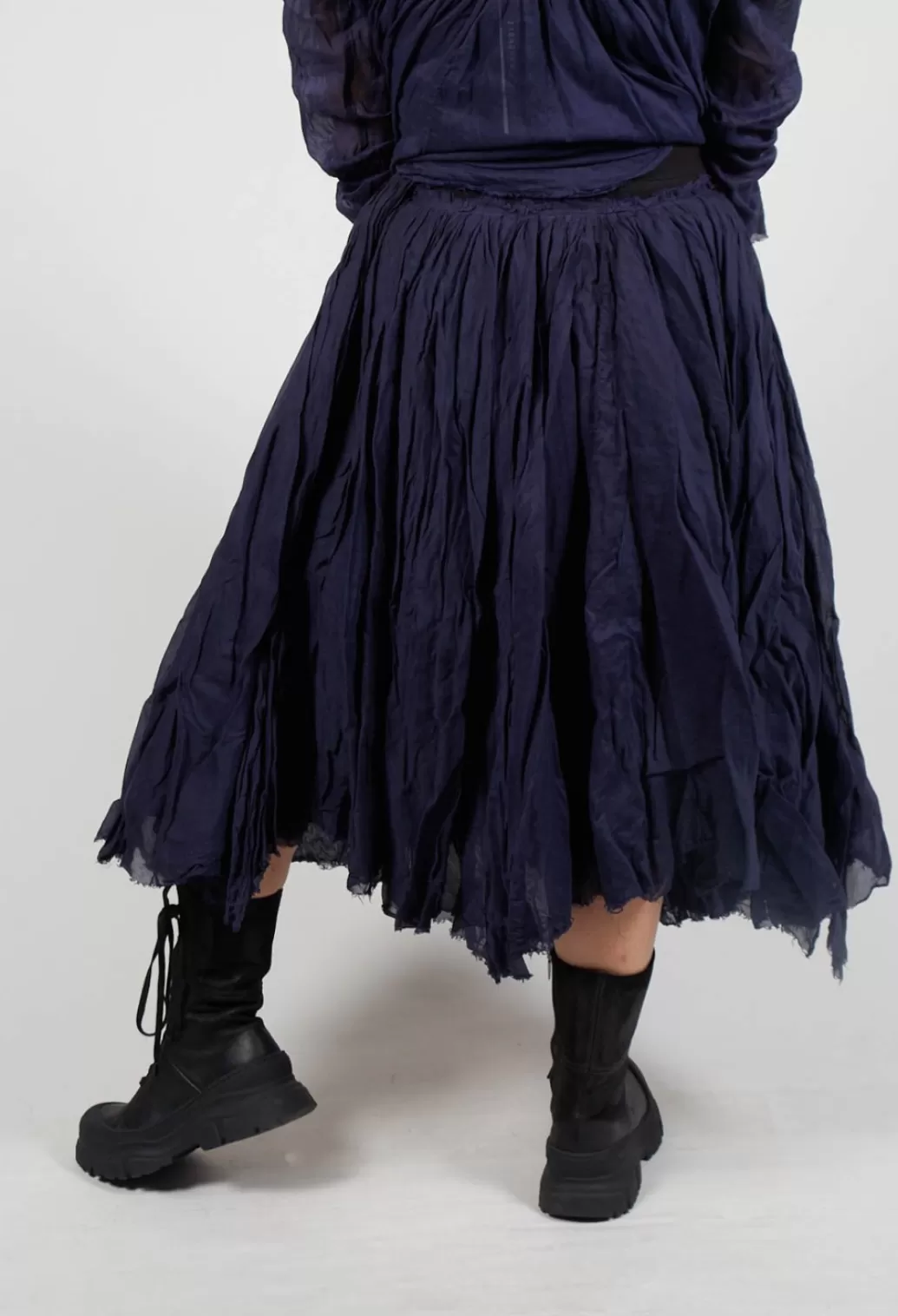 Skirts^Rundholz Dip Mesh Pleated Wrap Around Skirt In Grape