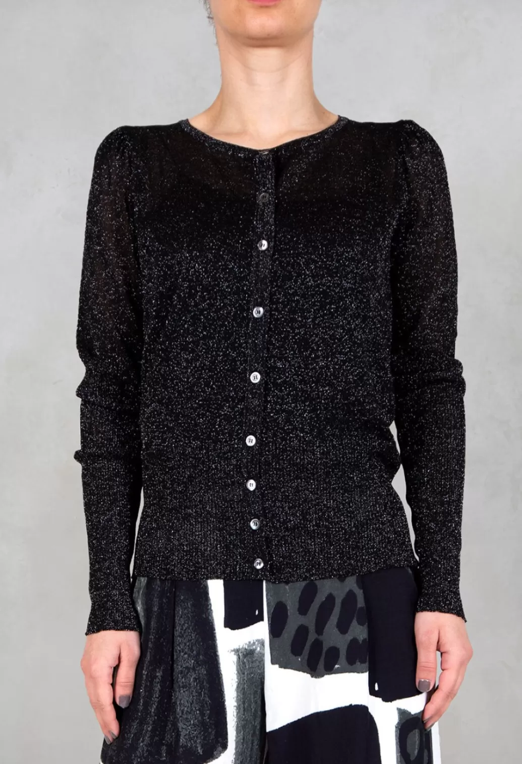 Cardigans^Maliparmi Metallic Cardigan In Black