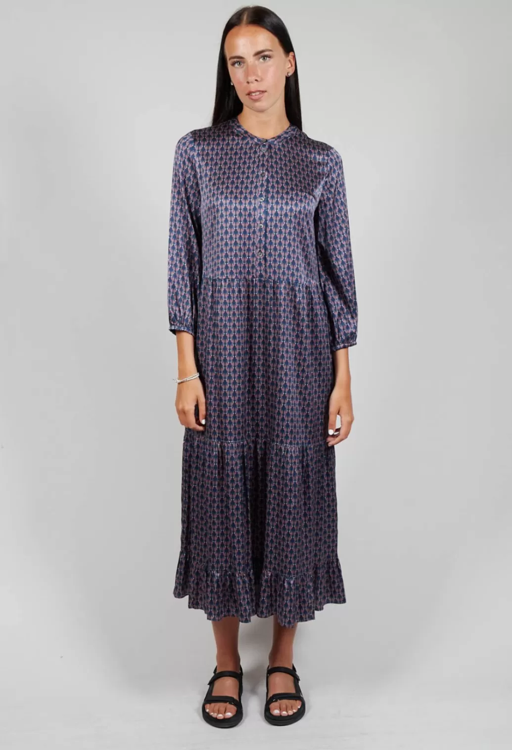 Dresses^Dea Kudibal Midi Dress With Three Quarter Sleeves In Goldie Space