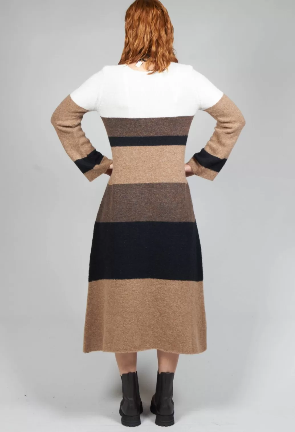 Knitwear^Crea Concept Midi Jumper Dress In Brown