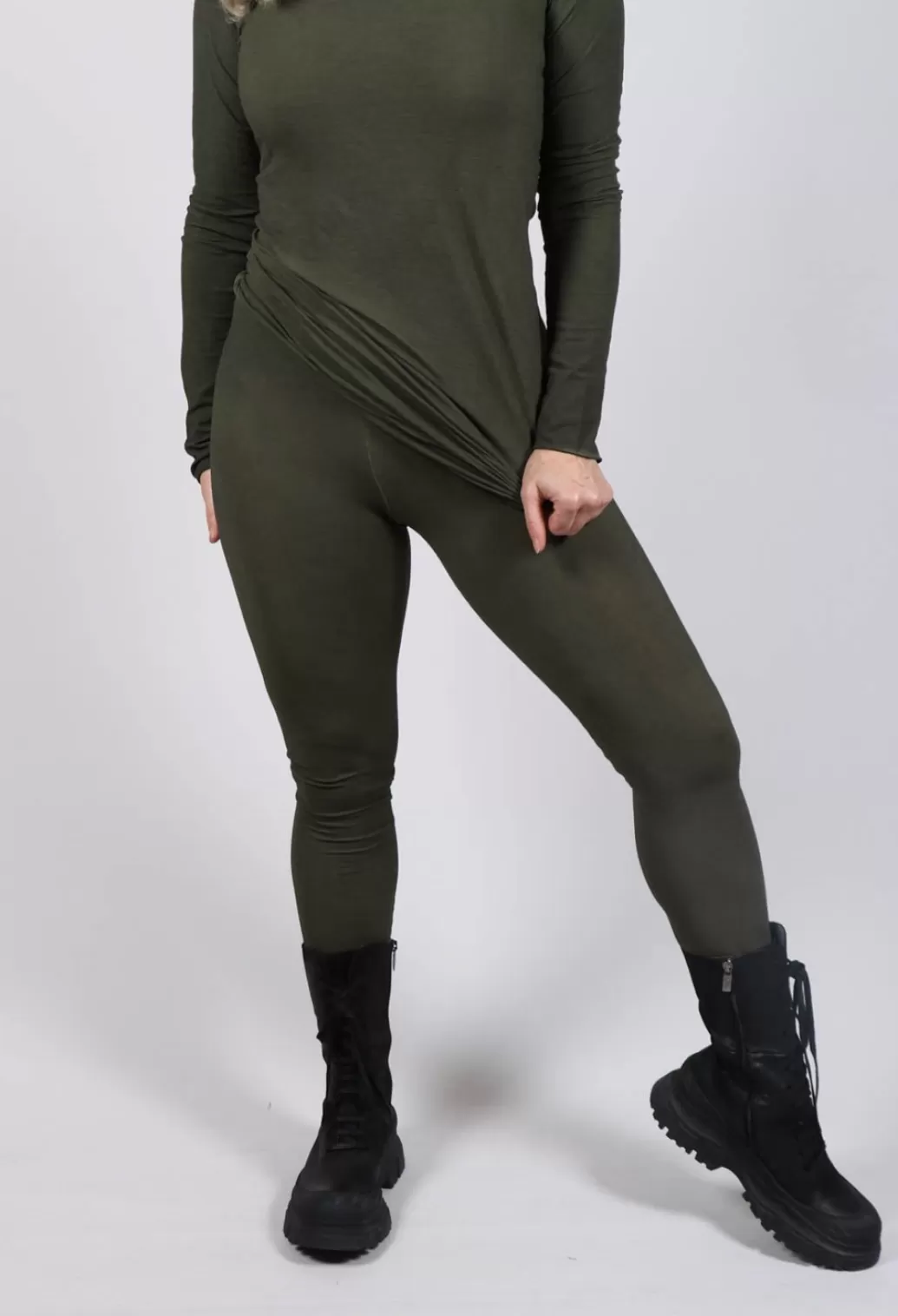 Leggings^Rundholz Dip Midrise Leggings In Olive Cloud