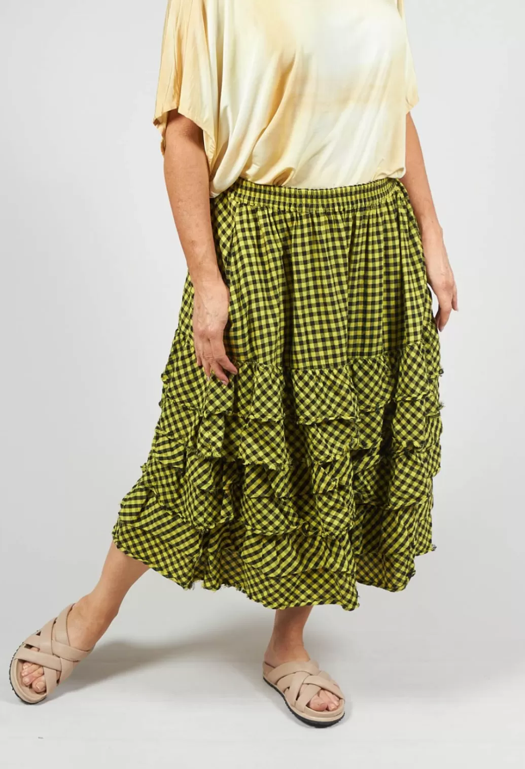 Skirts^Privatsachen Mitteldeal Skirt In Ingwer Yellow And Black Check