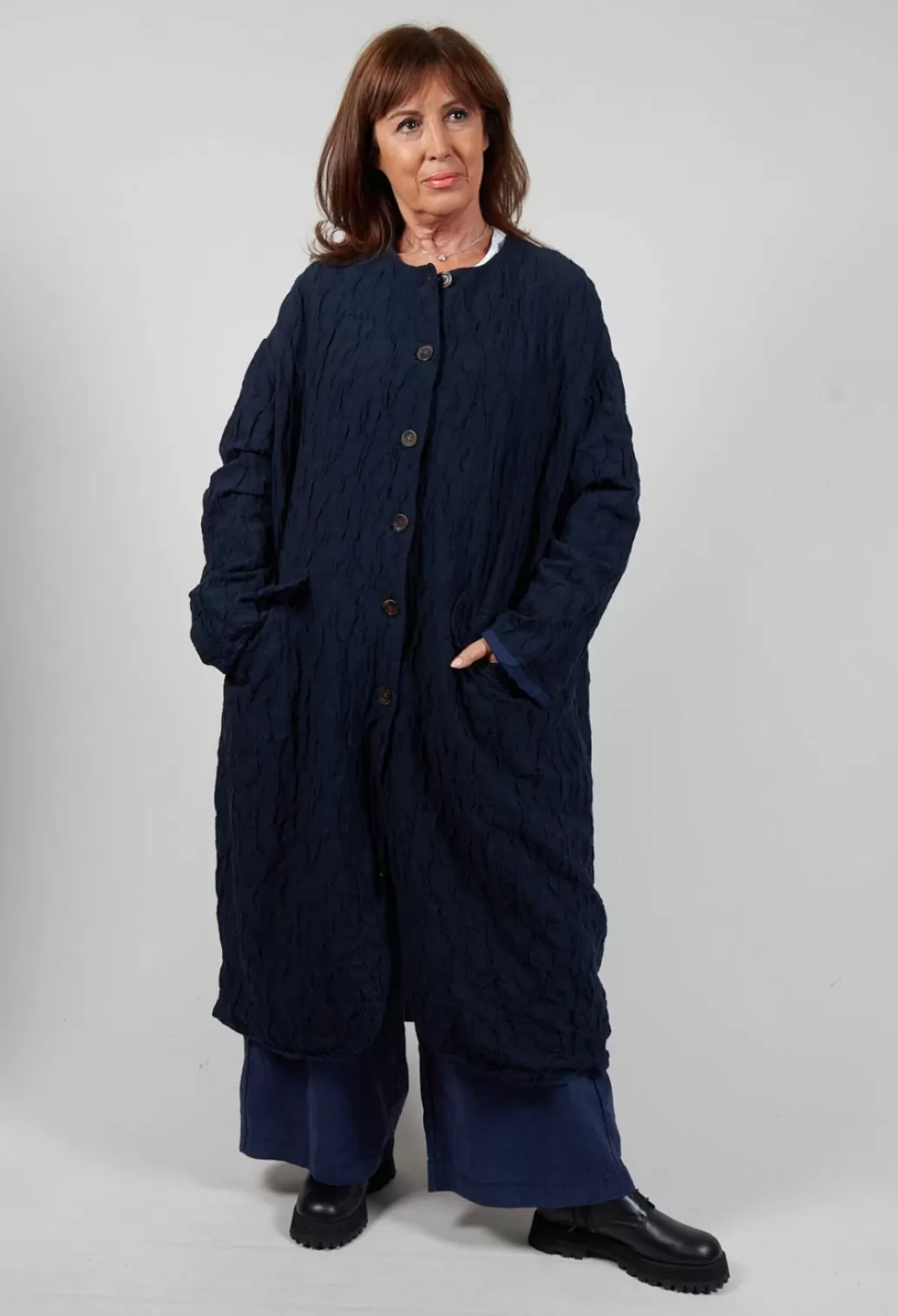 Coats^Hannoh Wessel Monica Coat In Textured Navy