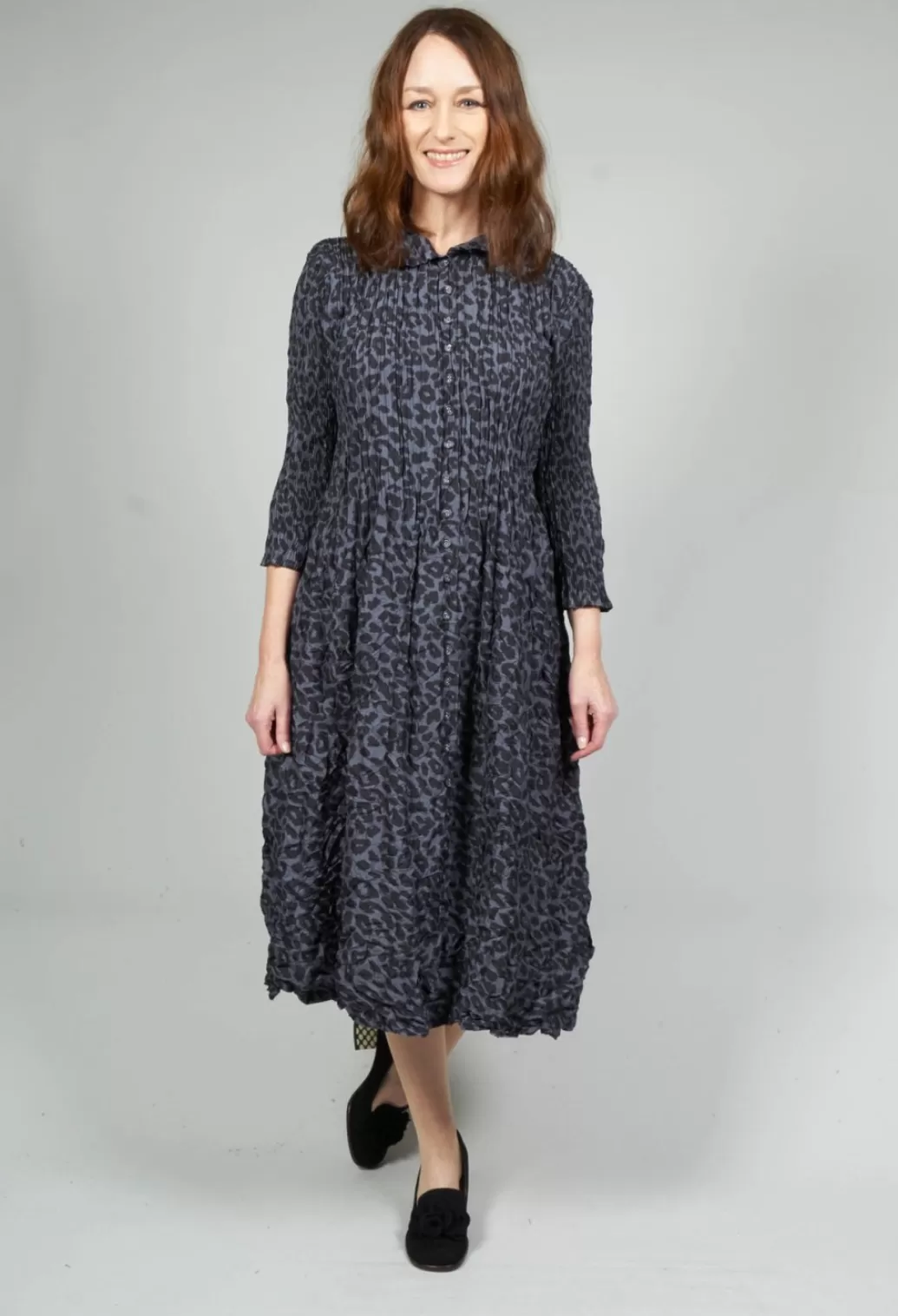 Dresses^Alquema Nehru Coat Dress In Leopard