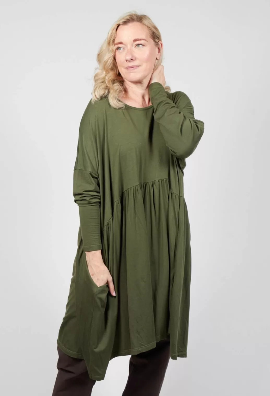 Dresses^Privatsachen Nerdreich Smock Dress In Avocado Green