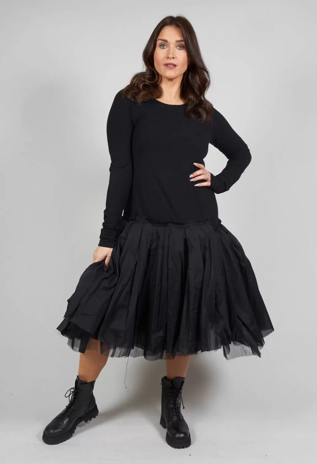 Dresses^Rundholz Mainline Netted Under Skirt Dress In Black