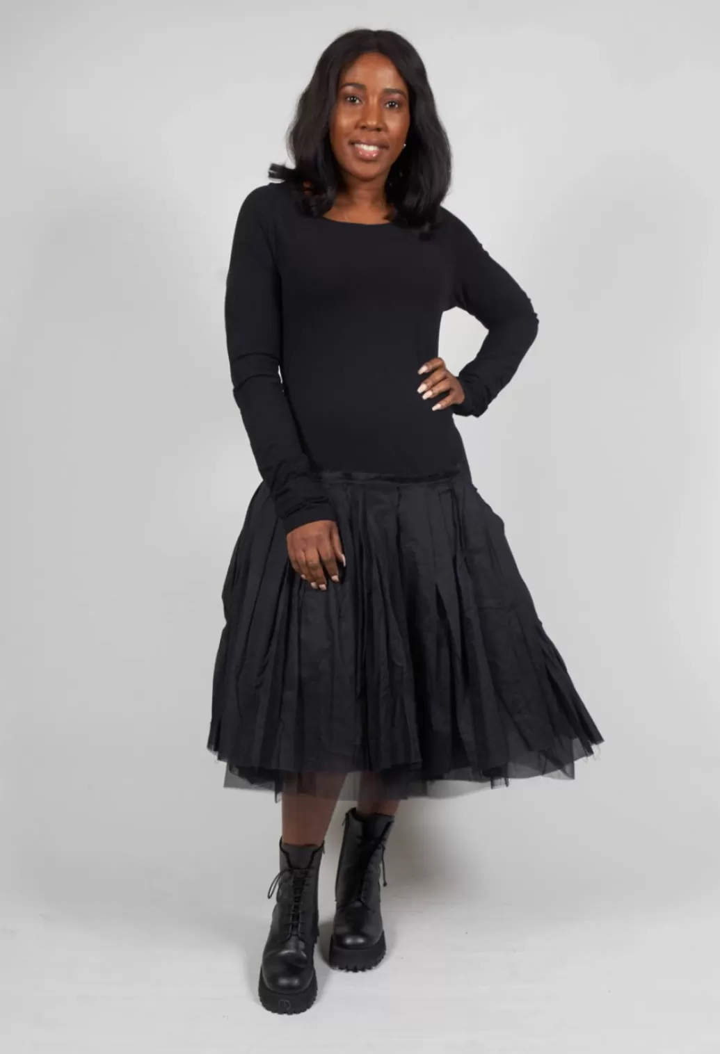 Dresses^Rundholz Mainline Netted Under Skirt Dress In Black