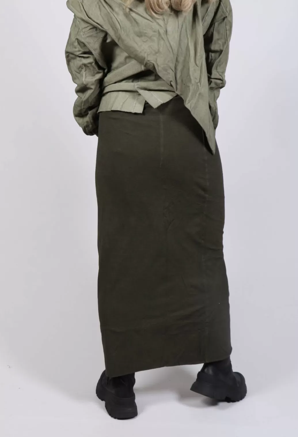 Skirts^Rundholz Dip Ombre Midi Skirt In Khaki Cloud