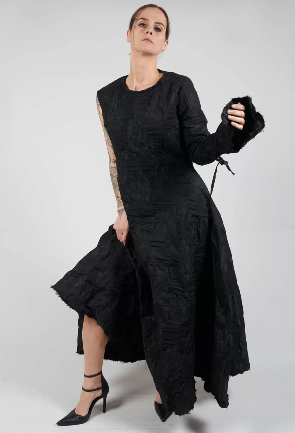 Dresses^Marc Point One Sleeved Maxi Dress In Black