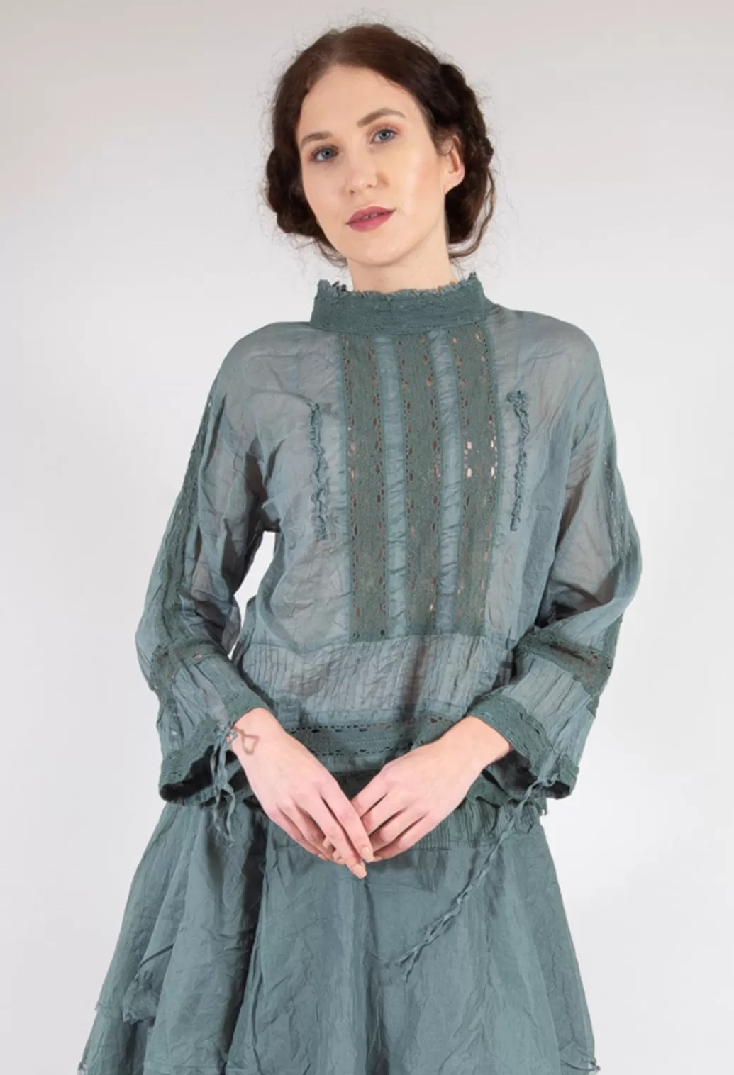 Shirts & Blouses^Ewa I Walla Organdie Ann Blouse In Pine Green