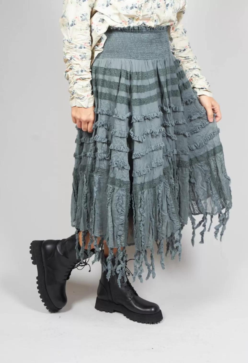 Skirts^Ewa I Walla Organdie Wilma Skirt In Pine Green