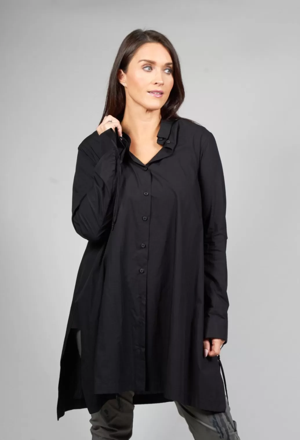 Dresses^Rundholz Mainline Oversized Longline Shirt In Black