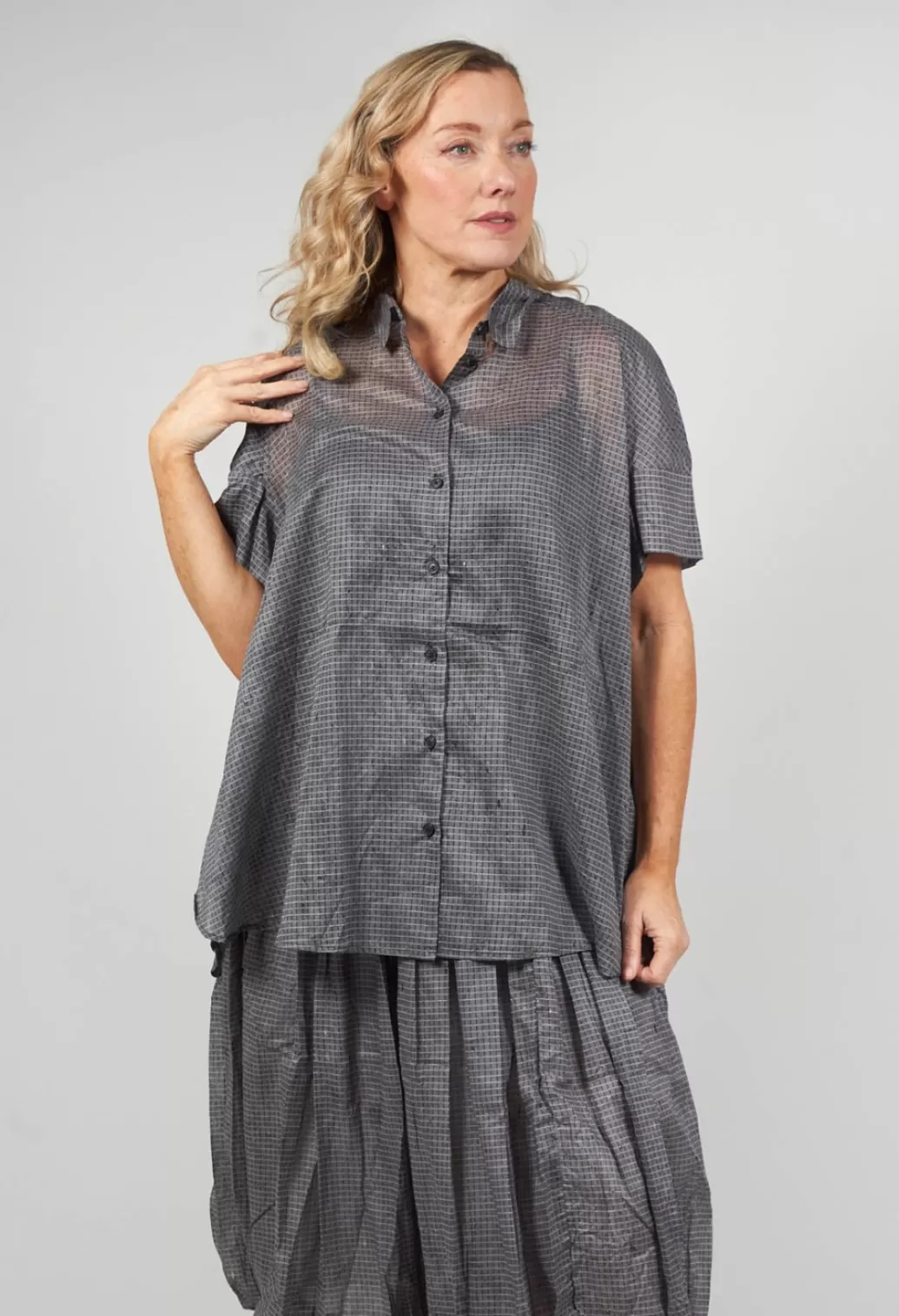 Shirts & Blouses^Rundholz Black Label Oversized Short Sleeved Shirt In Black Stripe