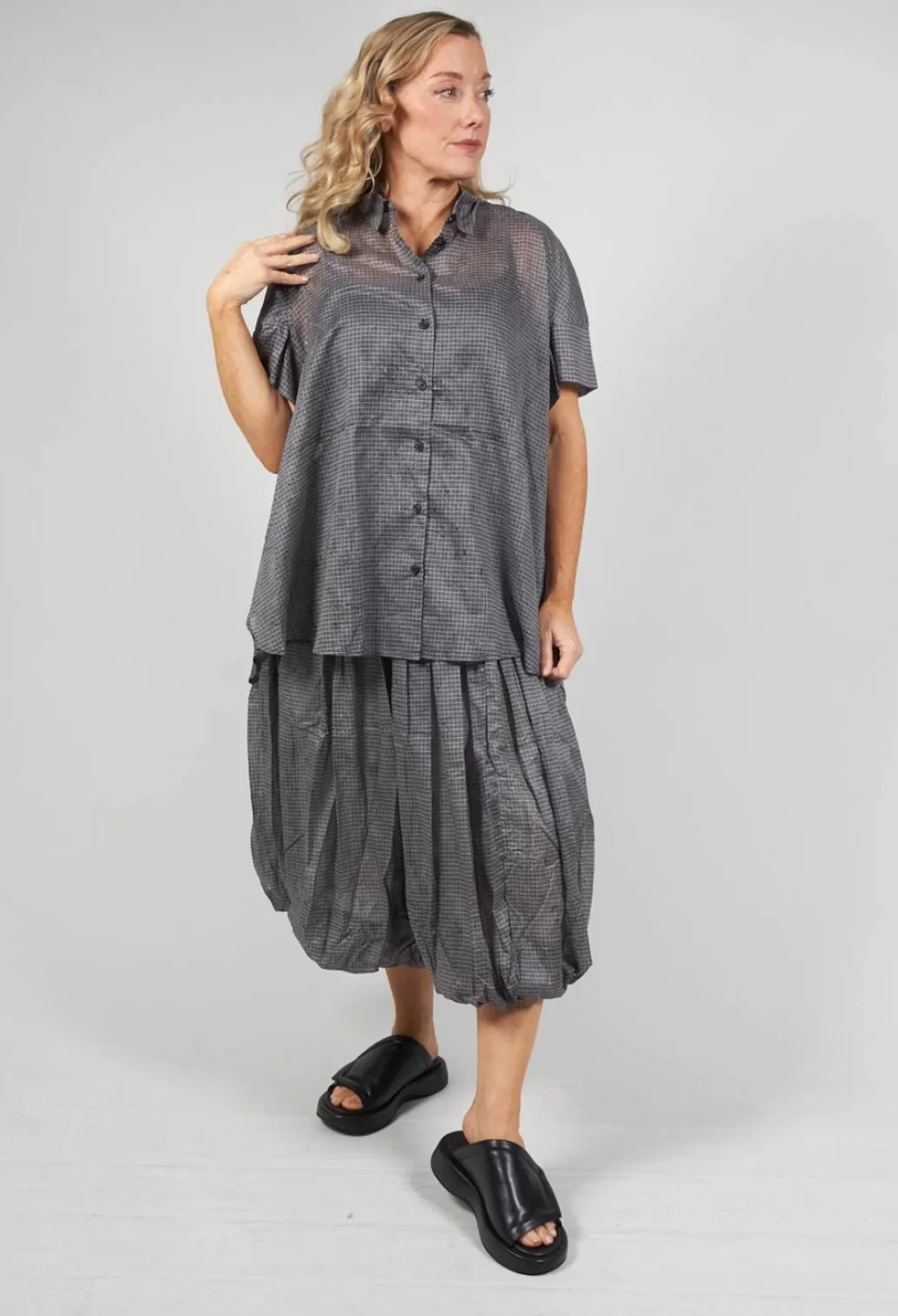 Shirts & Blouses^Rundholz Black Label Oversized Short Sleeved Shirt In Black Stripe