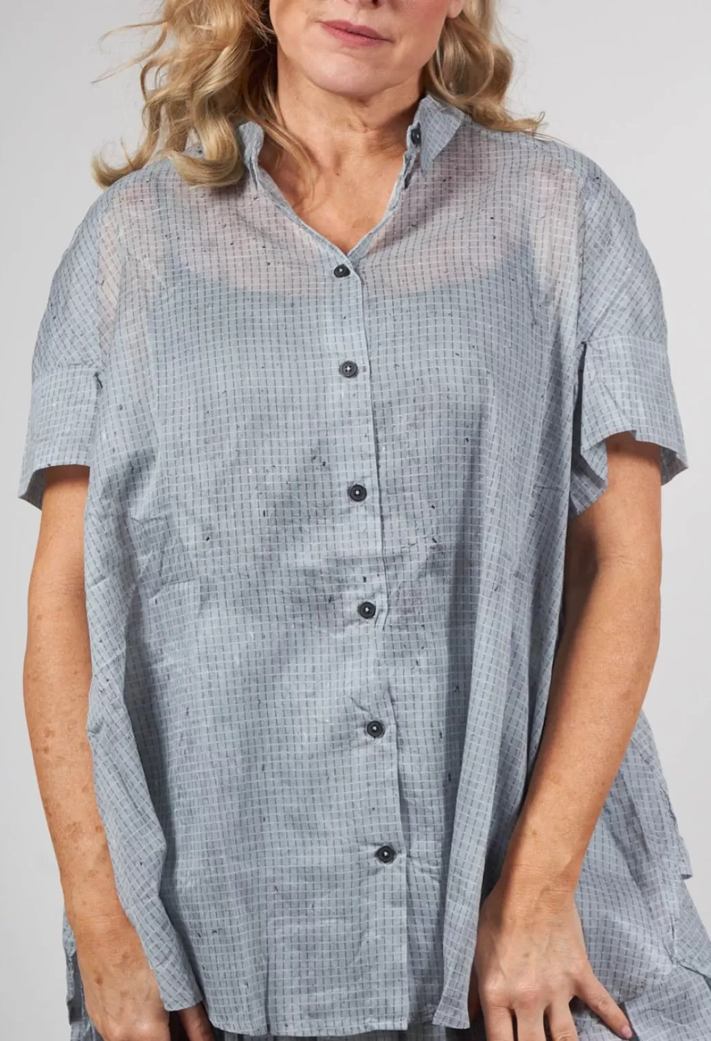 Shirts & Blouses^Rundholz Black Label Oversized Short Sleeved Shirt In Ice Stripe