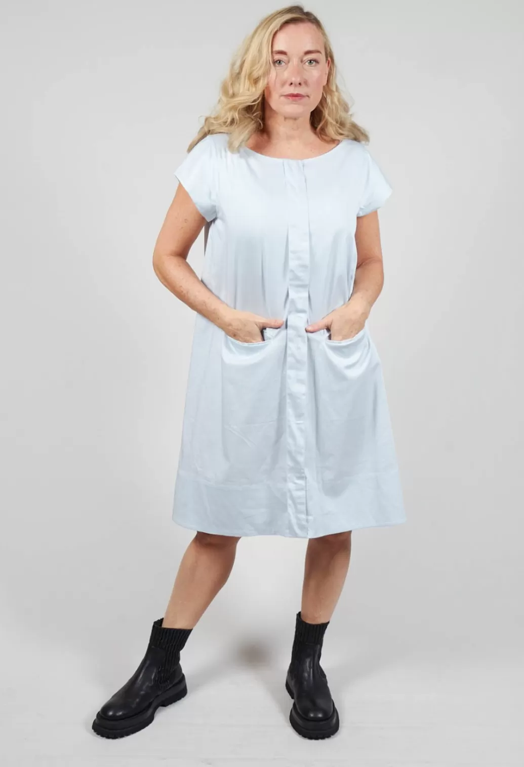 Dresses^Les Filles d'Ailleurs Oversized Tailored Dress With Pockets In Blue